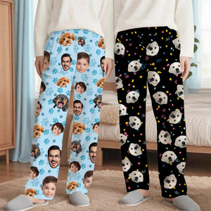 Custom Photo Pajama Pants,Personalized Pajama Trousers for Men Women,Custom Pet Picture Family Pajama Pants,Birthday Gifts,Christmas gifts