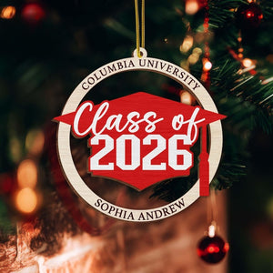 Personalized Graduation Ornament, Class of 2026 Ornament, Senior Gifts, College Student Gifts, College Ornament, High School Graduation Gift