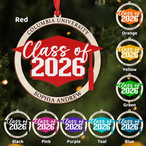 Personalized Graduation Ornament, Class of 2026 Ornament, Senior Gifts, College Student Gifts, College Ornament, High School Graduation Gift