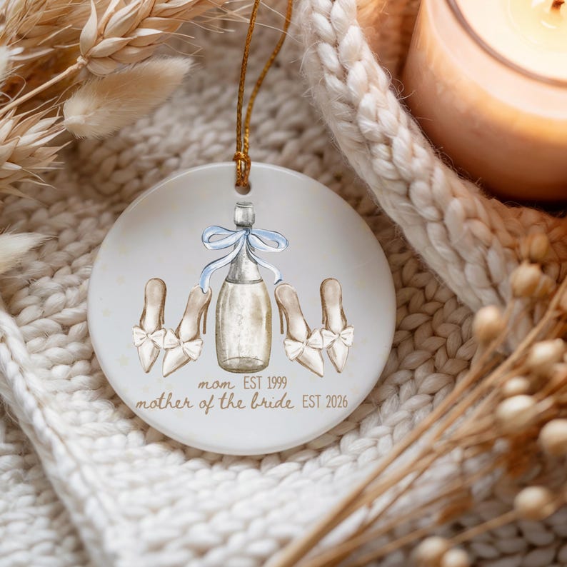 Personalized Gift for Mother of the Bride, Custom Ornament from Bride, Gift From Daughter, Wedding Keepsake for Mom, MOB Gifts
