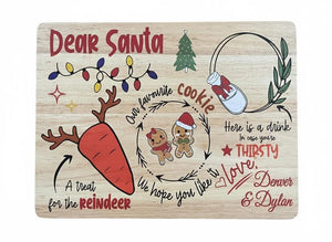 Personalised Christmas Eve Treat Board: Santa's Cookie Plate