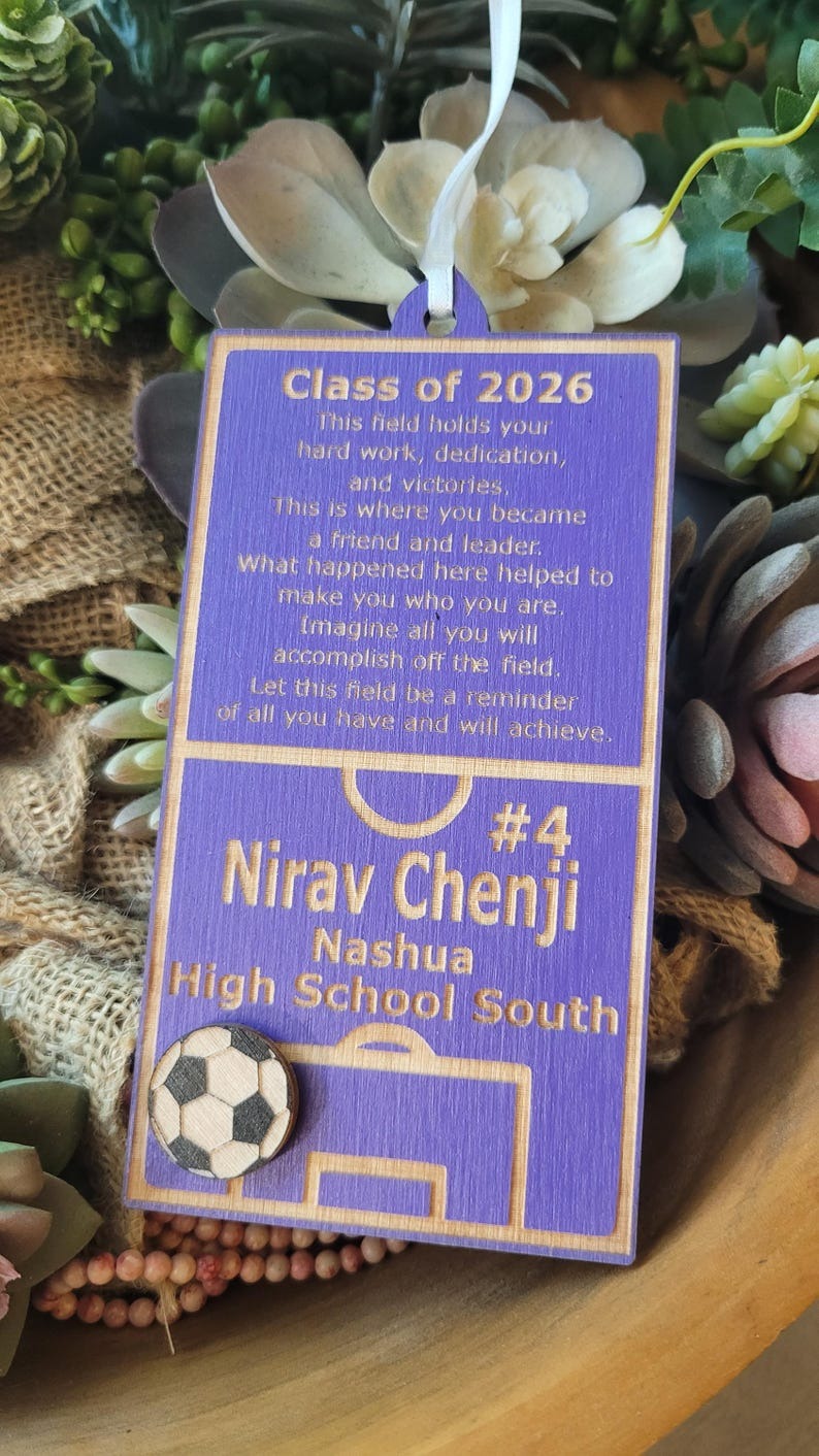 SOCCER Senior Night Gift + Banquet Bouquet Tag + Homecoming Event + Christmas Ornament + Coach Mom Goodie Bag Present + Keepsake