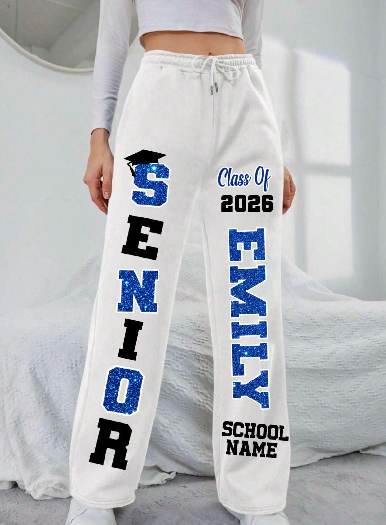Personalized Senior 2026 Pants, Senior Sweatpants Class of 2026, 2026 Senior Stuff For Graduation High School College University