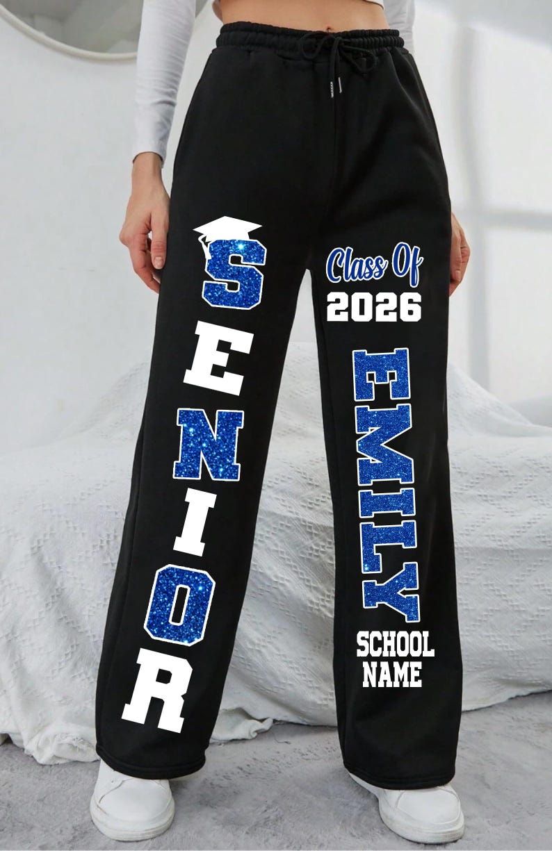 Personalized Senior 2026 Pants, Senior Sweatpants Class of 2026, 2026 Senior Stuff For Graduation High School College University