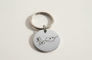 Personalised Country Keychain Two Home Keyring State Keychain Long Distance Relationship Gift Personalised Keyring Christmas Day Gift