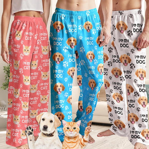 Custom Pet Photo Pajama Pants: Personalized Dog/Cat Portrait Sleepwear