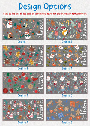 Personalized Christmas Tree Snack Glass: Iced Coffee Cup with Lid