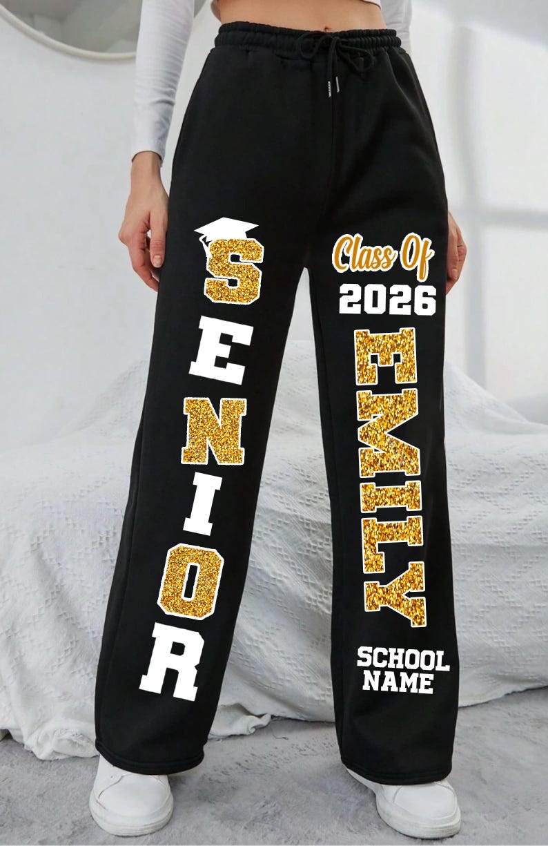 Personalized Senior 2026 Pants, Senior Sweatpants Class of 2026, 2026 Senior Stuff For Graduation High School College University