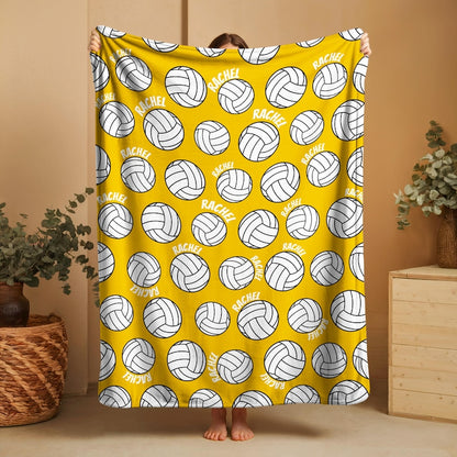 Personalized Volleyball Blanket: Custom Team blanket ,Minky or Sherpa Fleece