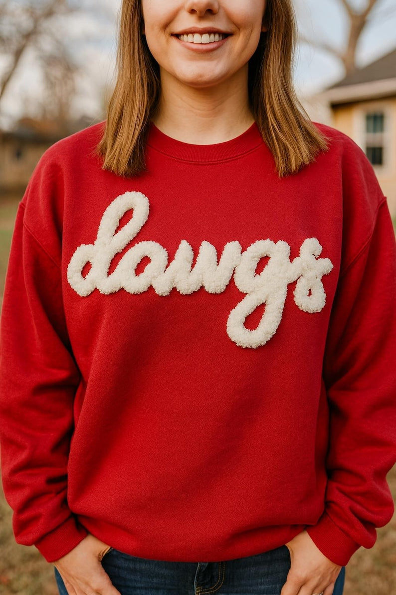 Customized Chenille YARN EMBROIDERED Chenille Game Day Fuzzy Letter,Team Spirit Shirt,Football Moms,Chenille Patch Sports Team Sweatshirt il_794xN.7208807915_p7un.jpg