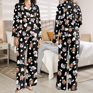 Custom Face Pajama Set: Personalized Photo Pajamas, Matching Couple PJs
