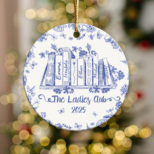 Custom Book Ornament for Book Blub, Book Lover Gift, Book Club Ornament, Christmas Gift for Librarian or Reader, Bookish Gift