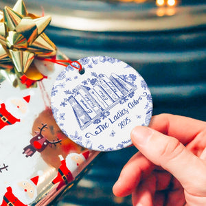 Custom Book Ornament for Book Blub, Book Lover Gift, Book Club Ornament, Christmas Gift for Librarian or Reader, Bookish Gift