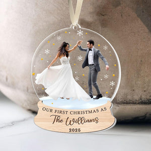 Personalized Photo Christmas Ornament: Acrylic First Christmas Keepsake