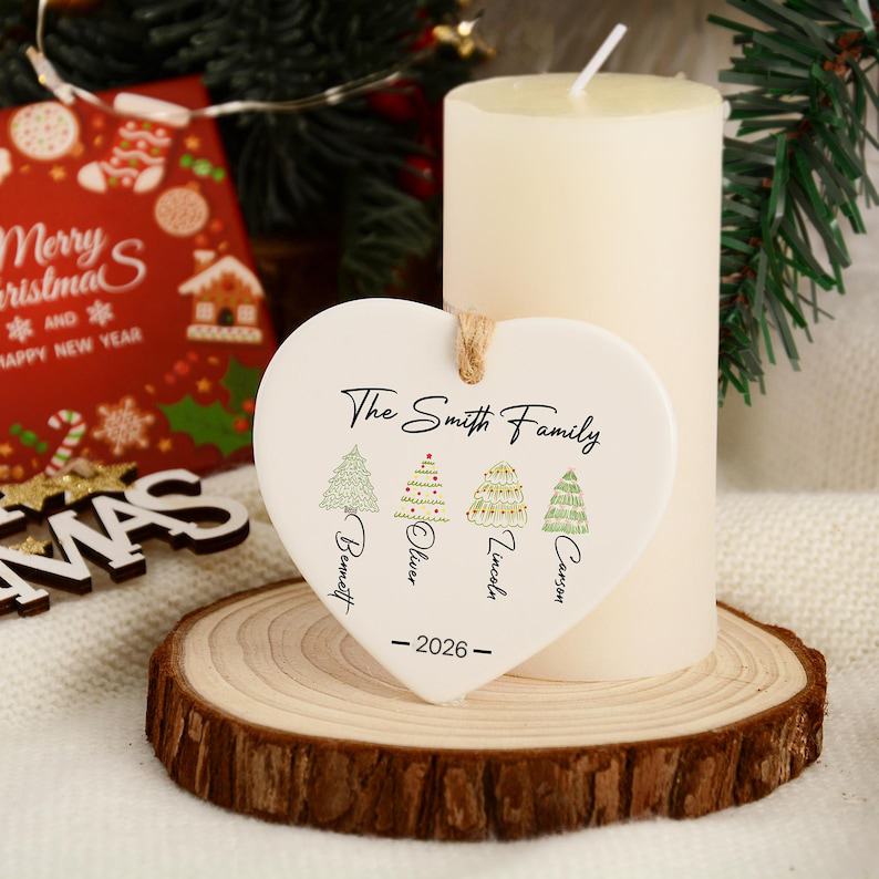 Personalised Christmas Bauble,Custom 2026 Family Christmas Ornament,Famliy Tree Buable,Christmas Tree Decoration,Family Keepsake,Xmas Gift