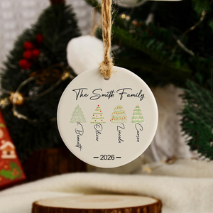 Personalised Christmas Bauble,Custom 2026 Family Christmas Ornament,Famliy Tree Buable,Christmas Tree Decoration,Family Keepsake,Xmas Gift