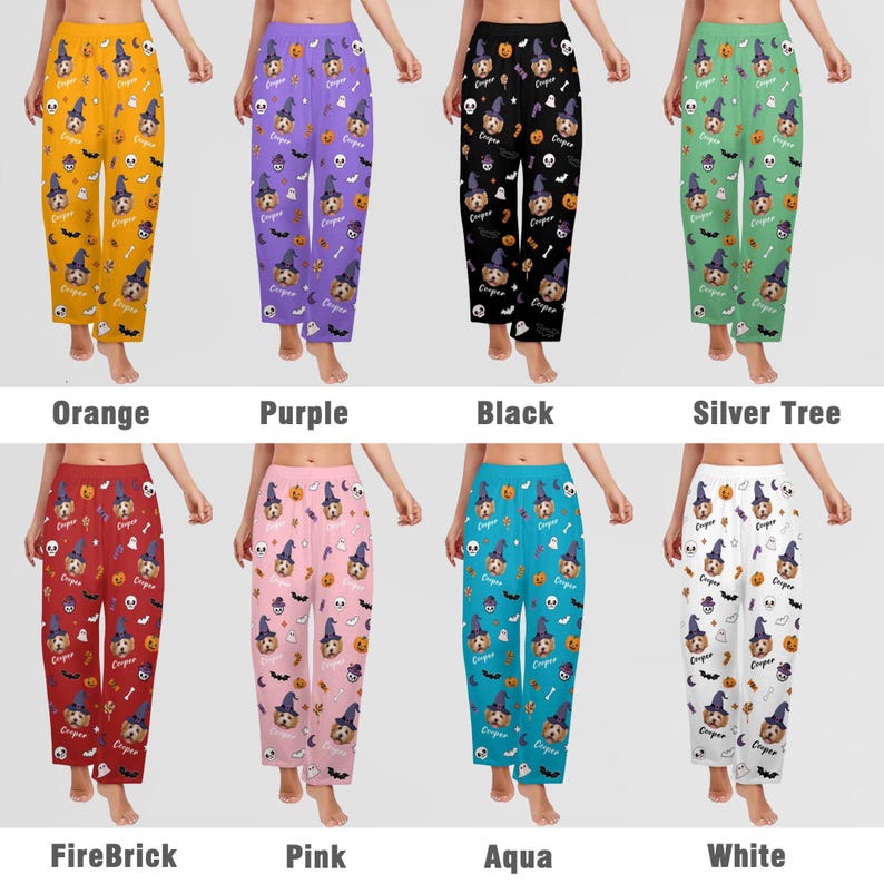 Custom Face Halloween Pajama Pants: Personalized Photo PJs