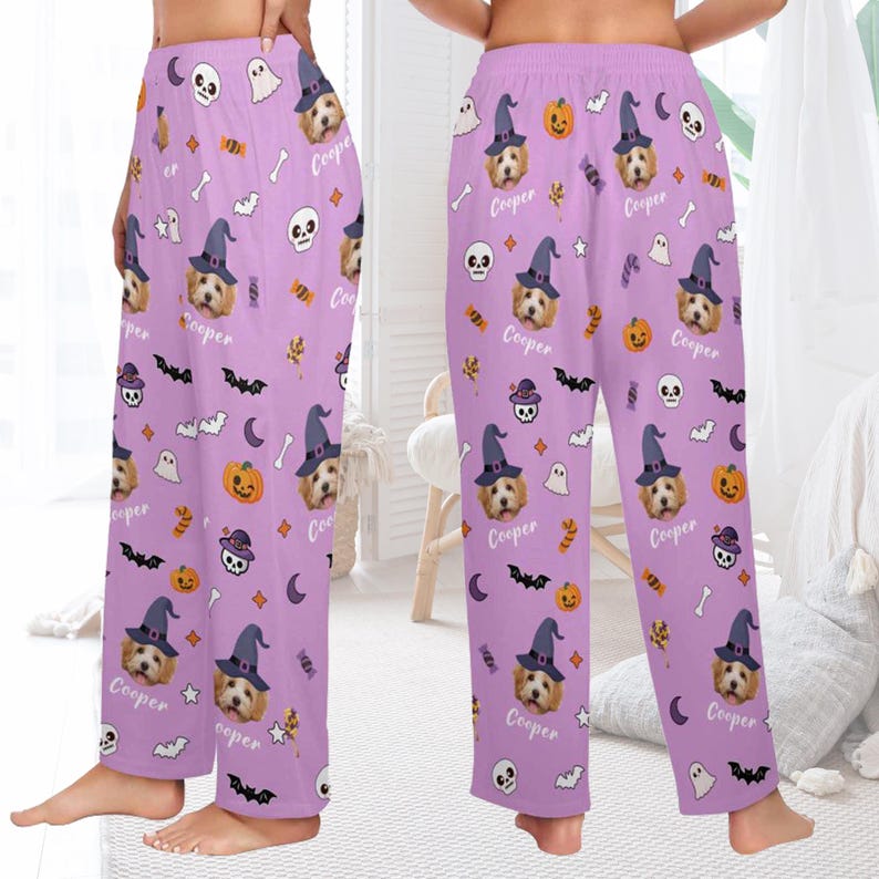 Custom Face Halloween Pajama Pants: Personalized Photo PJs