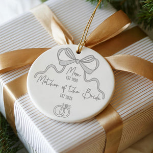 Personalized Gift for Mother of the Bride, Custom Ornament from Bride, Gift From Daughter, Wedding Keepsake for Mom, Mother's Day Gift