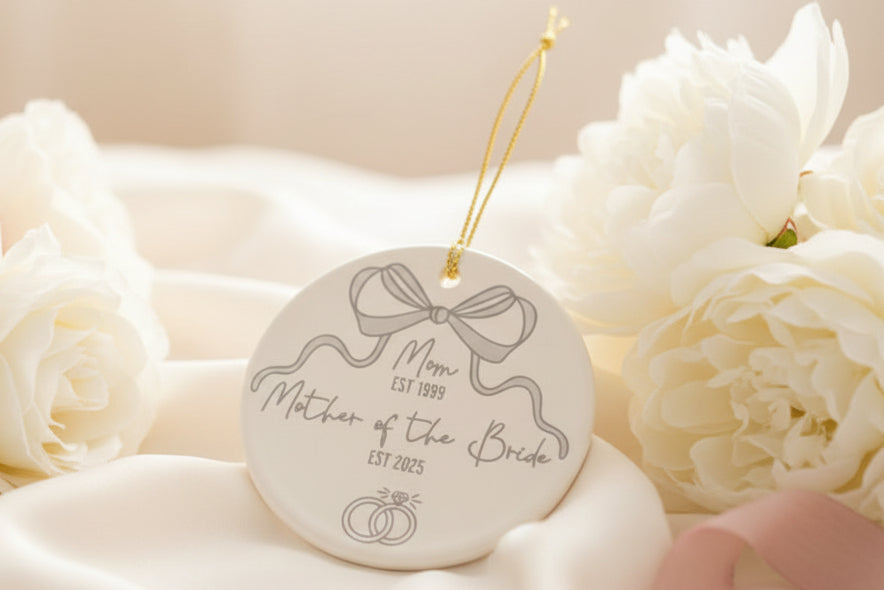 Personalized Gift for Mother of the Bride, Custom Ornament from Bride, Gift From Daughter, Wedding Keepsake for Mom, Mother's Day Gift