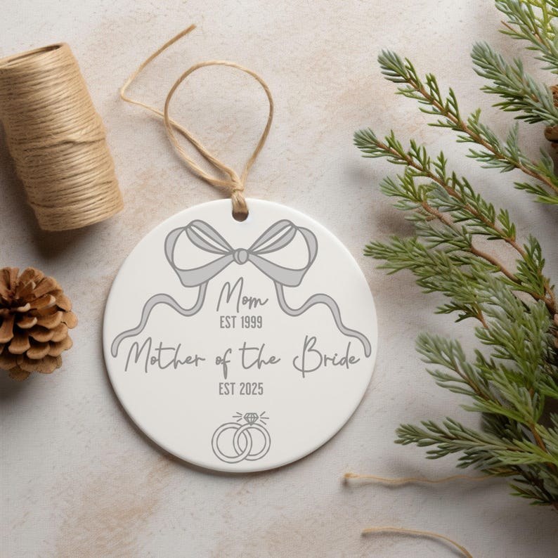 Personalized Gift for Mother of the Bride, Custom Ornament from Bride, Gift From Daughter, Wedding Keepsake for Mom, Mother's Day Gift