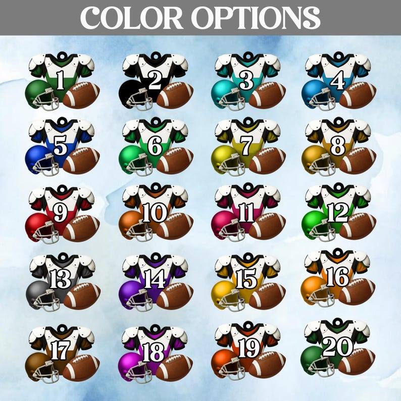 Personalized American Football Christmas Ornament,Custom Football Player Uniform Acrylic Ornament, Football Helmet And Ball,Football Uniform