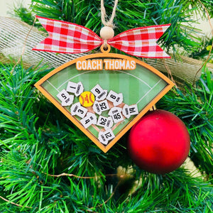 Baseball Softball Team Personalized Ornament | Custom Player Ornament | Coach Gift | Shaker Ornament | Team Christmas Ornament