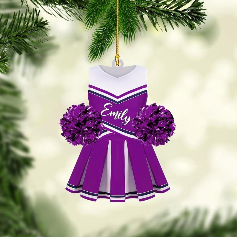 Personalized Cheerleader Ornaments, Custom Name Cheerleading Ornaments Gift for Cheerleader Christmas 2025 Cheer Cheerleader Ornaments Xmas