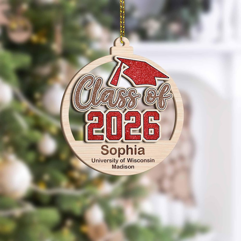 Personalized Senior 2026 Ornament, Custom Class of 2026 Ornament, High School Senior, Personalized New Student Gift, Class of Gift