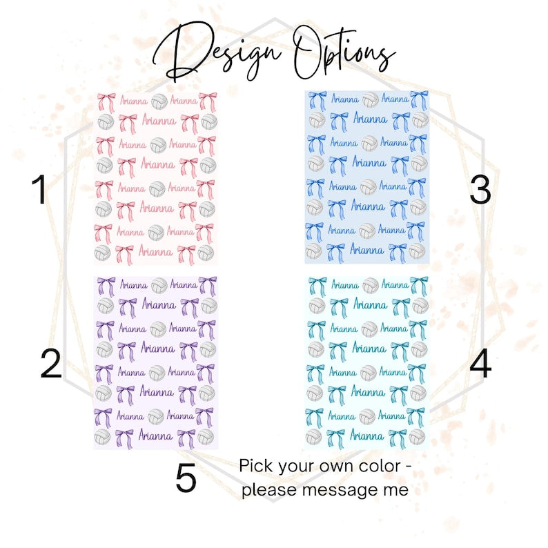 Volleyball and Bows Blanket, Personalized Volleyball Blanket - Custom Name Blanket, Multiple Sizes & Styles - Gift for Volleyball Players Coaches Mom, Senior Gift