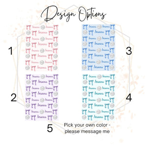 Volleyball and Bows Blanket, Personalized Volleyball Blanket - Custom Name Blanket, Multiple Sizes & Styles - Gift for Volleyball Players Coaches Mom, Senior Gift