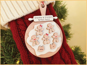 Personalized Gingerbread Christmas Ornament Grandma & Grandpa s Perfect Batch Family Ornament 2025, Cookie Keepsake
