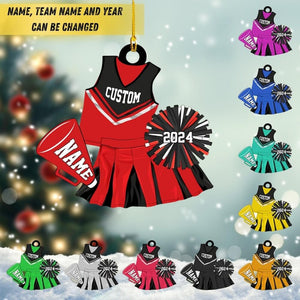 Personalized Cheerleader Christmas Ornament: Acrylic ornament