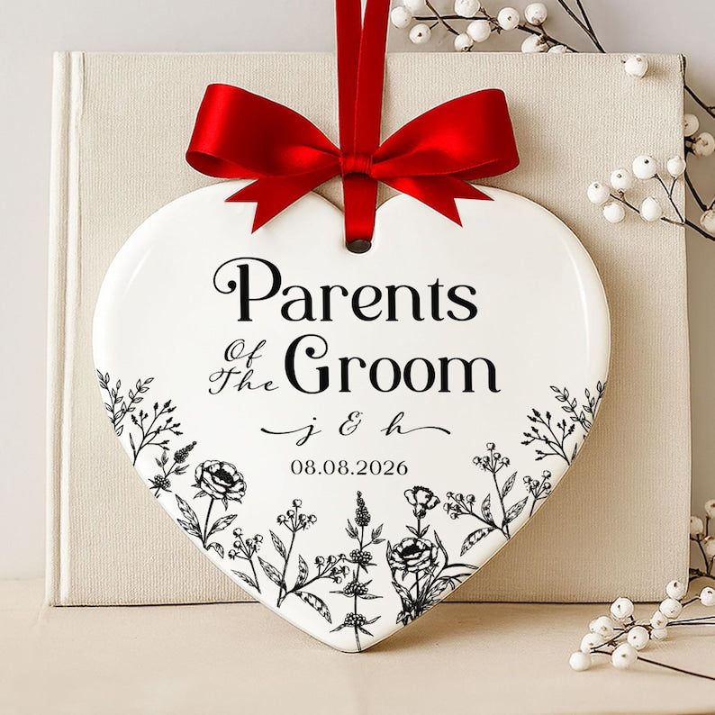 Personalized Wedding Ornament for Parents, Wedding Gift for Parents of the Bride and Groom,Parents Wedding Gift,Wedding Gift for Mom Dad