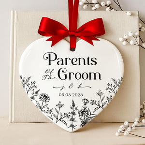Personalized Wedding Ornament for Parents, Wedding Gift for Parents of the Bride and Groom,Parents Wedding Gift,Wedding Gift for Mom Dad