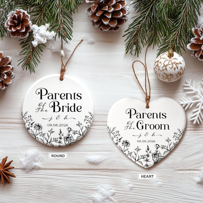 Personalized Wedding Ornament for Parents, Wedding Gift for Parents of the Bride and Groom,Parents Wedding Gift,Wedding Gift for Mom Dad