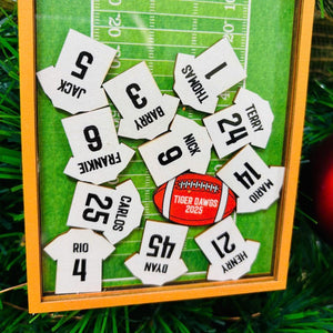 Personalized Football Thank You Coach Ornament | Shaking 4D Ornament | Custom Football Team Christmas Gift