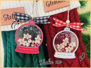 Personalized Gingerbread Family Ornament With Hat, Custom Family Christmas Ornament 2025, 4D Cookie Keepsake Holiday Gift