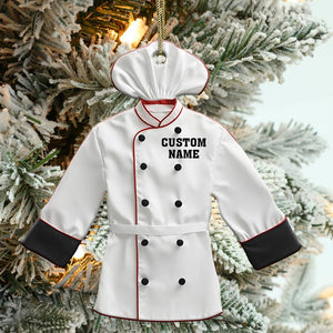 Personalized Chef Ornament Custom Chef Uniform Christmas Tree Decoration Gift for Men Women, Unique Holiday Job Keepsake