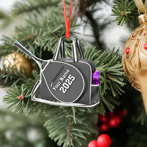 Personalized Tennis Christmas Ornament: Custom Name, Wood or Acrylic