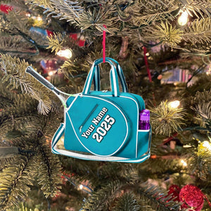 Personalized Tennis Christmas Ornament: Custom Name, Wood or Acrylic