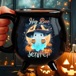 Personalized Witch Cauldron Mug: Gothic Halloween Coffee Cup
