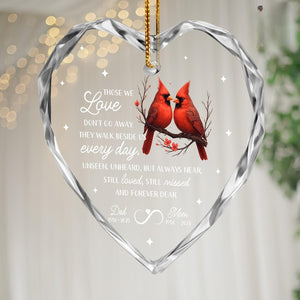 Custom Memorial Ornament, Loss Of Parents Gift, Remembrance Christmas Ornament With Cardinals, Memorial Day,Mom Loss Ornament,Loss of Father