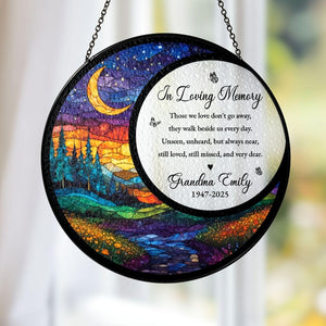 Memorial Stained Glass Suncatcher Sympathy Gift, Family Memorial Ornament Loss Of Mom Gift, Dad Remembrance Gift, In Loving Memory, Mom Loss