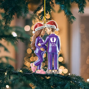 Personalised Bump's First Christmas Ornament, See You In 2026 Baby's Ornament, Expecting Parents, Baby Announcement, Pregnancy Ornament