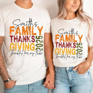 Custom Family Thanksgiving Shirts Personalized Matching Family Thanksgiving Shirt Thanksgiving Crew T-shirt Thanksgiving Family Trip Tshirts