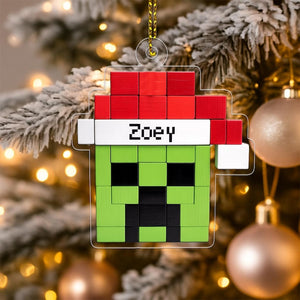 Personalized Santa Creeper Ornament, Custom Holiday Gift, Funny Christmas Decoration, Unique Christmas Ornament, Custom Gift for Holiday