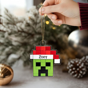 Personalized Santa Creeper Ornament, Custom Holiday Gift, Funny Christmas Decoration, Unique Christmas Ornament, Custom Gift for Holiday