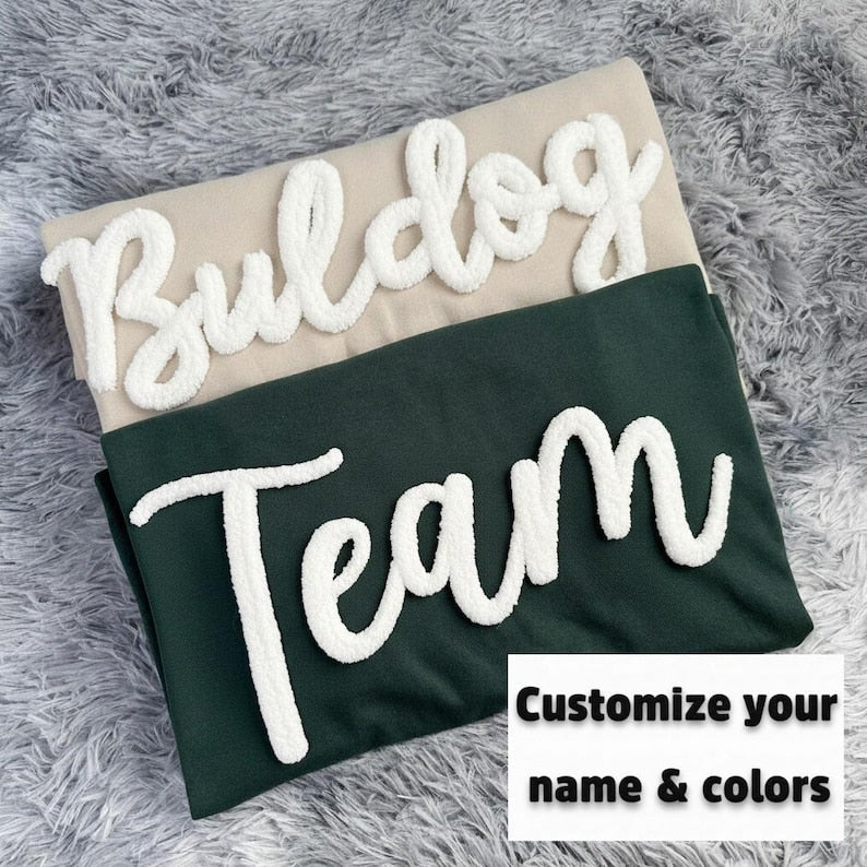 Customized Chenille YARN EMBROIDERED Chenille Game Day Fuzzy Letter,Team Spirit Shirt,Football Moms,Chenille Patch Sports Team Sweatshirt il_794xN.7223075683_irku.jpg