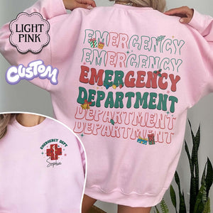 ER Nurse Christmas Sweatshirt: Emergency Department Holiday Tee